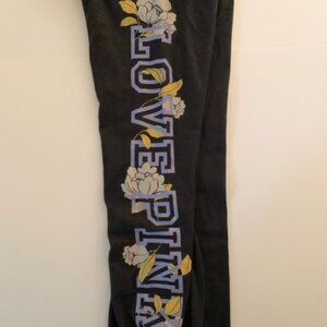 Victoria's Secret PINK LEGGINGS BLACK With LOGO SMALL